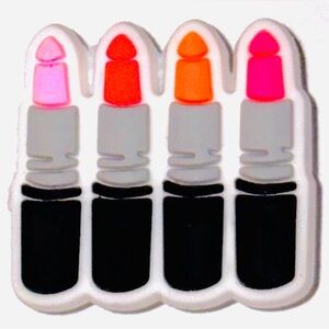 (10 for $10) Lipstick Croc Charm Jibbit Shoe Charm Disney Croc Charms
